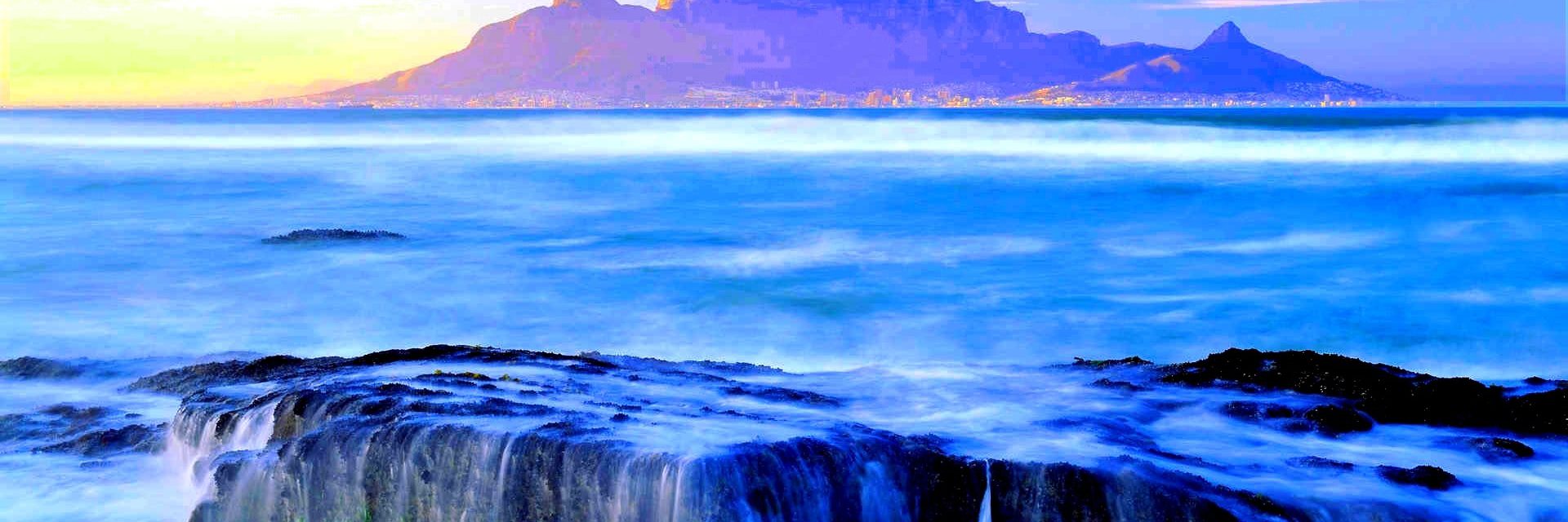A waterfall
