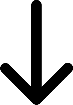 A black vector arrow pointing down.